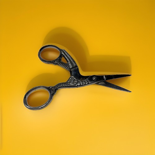 Silver stork scissors sewing - stork,