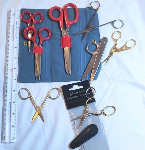 Vintage sewing scissors - sewing, lot