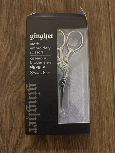 Gingher stork embroidery - gingher,
