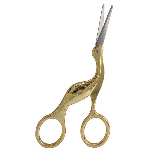 Left handed stork sewing - stork,