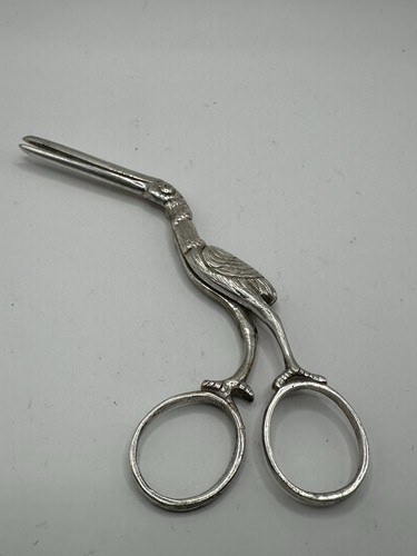 Antique vintage silver - vintage, stork