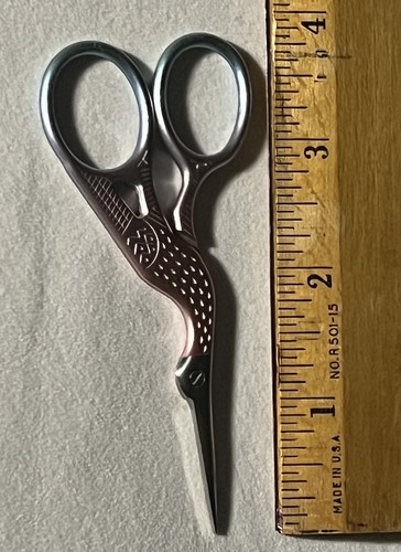 Stork embroidery scissors - 3.5",
