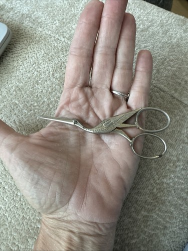 Vintage stork sewing scissors - stork,