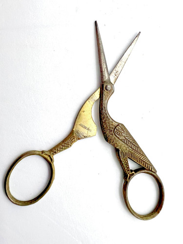Vintage silver goldtone - 3.75", silver/goldtone