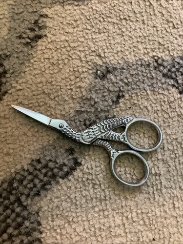Vintage scissors stork - 3.5",