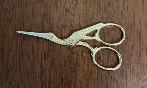Gold stork sewing embroidery - gold,
