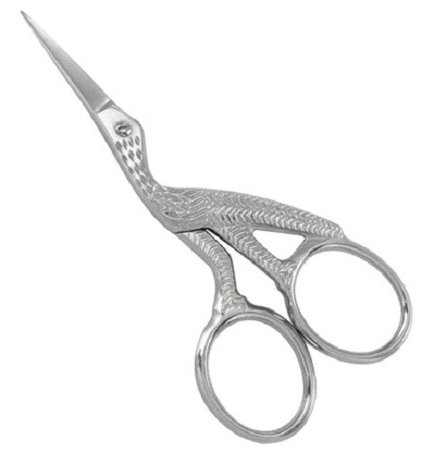Stork embroidery scissors - stork,